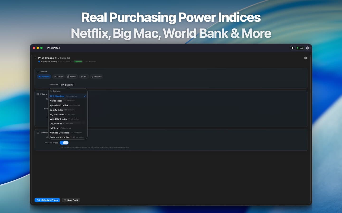 Real purchasing power indices — Netflix, Big Mac, World Bank and more